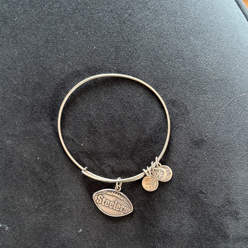 Alex and Ani Steelers Silver Bangle Bracelet